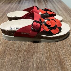 Helen Flower Red Thong Sandal